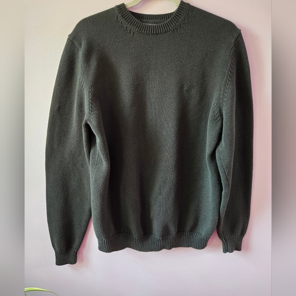 Vintage Eddie Bauer Sage Green Textured Knit Sweater sz LRG - Picture 1 of 8